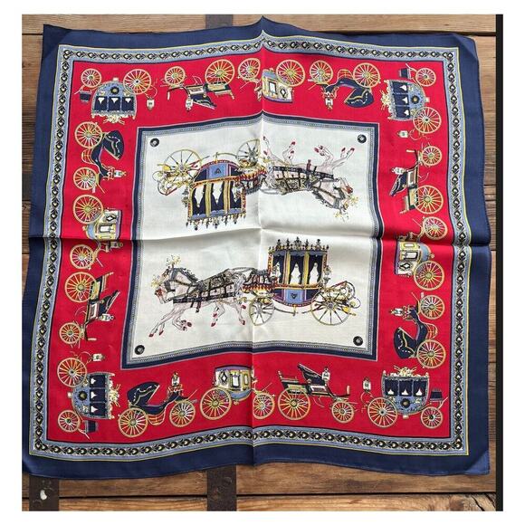 Unisex 11x11 Silk Equestrian Horse Print Scarf Preppy Desert Dust Cover - Picture 1 of 5